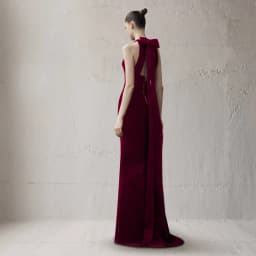 Elegant Velvet Fish Tail Wedding Dress Neck Hanging Gown Women's Formal Ball Dresses Sexy One Shoulder Long Skirt for Toast