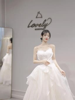 Simple Elegant Bridal Gown 2026 New Style Korean Version for Short Women Chest Bridesmaid Travel Photography Sensation