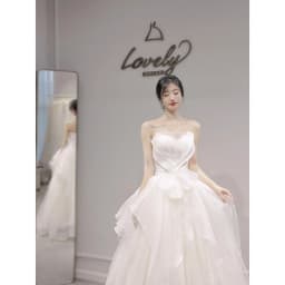 Simple Elegant Bridal Gown 2026 New Style Korean Version for Short Women Chest Bridesmaid Travel Photography Sensation