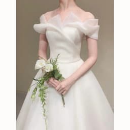 Elegant One-Shoulder Wedding Dress Lightweight Bridal Gown with Fine Netting Korean Style for Small Brides High Quality Suita...