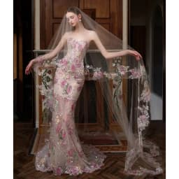 Elegant Fish Tail Evening Dress 2026 New Luxury Floral Engagement Robe Women Hostess Strapless Gown with Zipper for Party Wed...