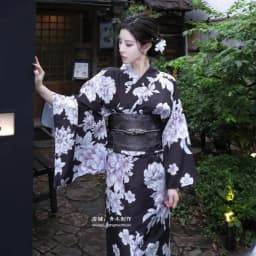 New Long Kimono Dress Women's Style Improved Version Fireworks Conference Bathrobe Set Light Blue Traditional Japanese Costume