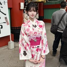 New Long Kimono Dress Women's Style Improved Version Fireworks Conference Bathrobe Set Light Blue Traditional Japanese Costume