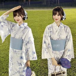 New Long Kimono Dress Women's Style Improved Version Fireworks Conference Bathrobe Set Light Blue Traditional Japanese Costume