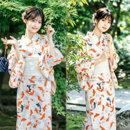 New Long Kimono Dress Women's Style Improved Version Fireworks Conference Bathrobe Set Light Blue Traditional Japanese Costume