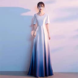 Ele Women's Performance Outfit Student Poem Recitation Evening Gown Red Song Cetition Host Conductor orm Bling Mat...