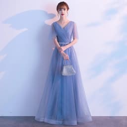 Ele Women's Performance Outfit Student Poem Recitation Evening Gown Red Song Cetition Host Conductor orm Bling Mat...
