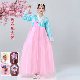 New Traditional Korean Hanbok Princess Skirt Performance Costume National Dance Sport Event Women's Fashion Ancient Style