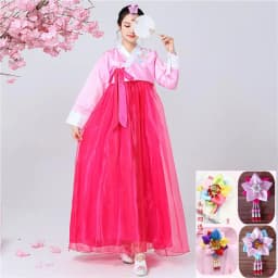 New Traditional Korean Hanbok Princess Skirt Performance Costume National Dance Sport Event Women's Fashion Ancient Style