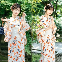 Summer New Cherry Blossom Kimono Robe Photography Costume Youth Daily Wear Floral Print Bathrobe Girl's Traditional Japanese ...