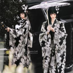 Summer New Cherry Blossom Kimono Robe Photography Costume Youth Daily Wear Floral Print Bathrobe Girl's Traditional Japanese ...