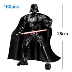 452pcs Star War Anime Figure Battle With Lightsabers Model Dolls Mandalorian Assembling Handmade Ornaments Decor Boy Toy Gift