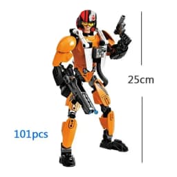 452pcs Star War Anime Figure Battle With Lightsabers Model Dolls Mandalorian Assembling Handmade Ornaments Decor Boy Toy Gift