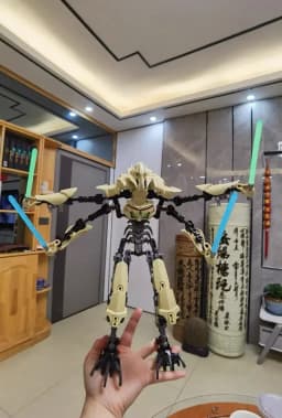 452pcs Star War Anime Figure Battle With Lightsabers Model Dolls Mandalorian Assembling Handmade Ornaments Decor Boy Toy Gift