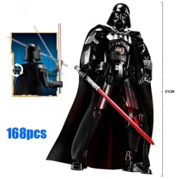 452pcs Star War Anime Figure Battle With Lightsabers Model Dolls Mandalorian Assembling Handmade Ornaments Decor Boy Toy Gift