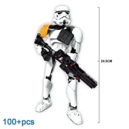 452pcs Star War Anime Figure Battle With Lightsabers Model Dolls Mandalorian Assembling Handmade Ornaments Decor Boy Toy Gift