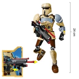 452pcs Star War Anime Figure Battle With Lightsabers Model Dolls Mandalorian Assembling Handmade Ornaments Decor Boy Toy Gift