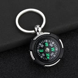 Noter New Compass Keychain Unisex Bag Decoration Outdoor Survival Adventure Essential Artifact Cool Riding Locomotive Keyholder