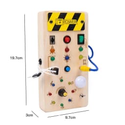 Montessori Busy Board Children Toys Led Light Switch Simulate Car Steering Wheel Travel Activities Sensory Game Educational Toys