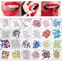 1350pcs Tooth Gem Kit Various Shapes Fashionable Teeth Jewelry Gem Personalized Dental Decoration for Girls Boys Party Decor