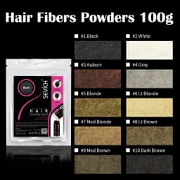SEVICH Hair Fiber 100g Keratin Hair Fiber Thickening Powder Hair Building Fiber Spray Instant Regrowth Powder Hair Loss Conceale