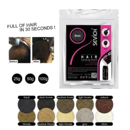 SEVICH Hair Fiber 100g Keratin Hair Fiber Thickening Powder Hair Building Fiber Spray Instant Regrowth Powder Hair Loss Conceale