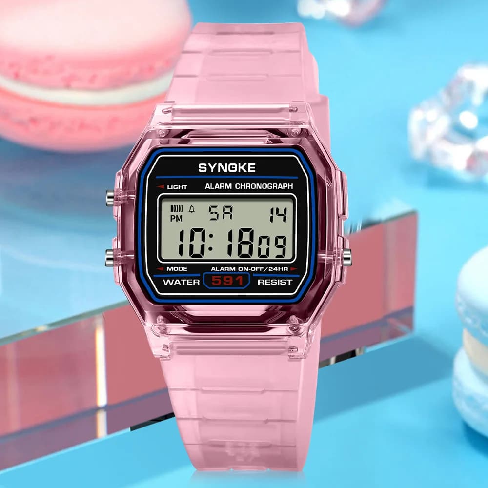 SYNOKE Student Digital Watch Unisex Sport Watch Multifunction Sports Waterproof Luminous LED Classic Watch For Men And Lady