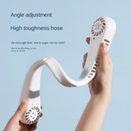 1PC Fan 1200mAh New Mini Neck Portable No Bladeless Hanging Neck Rechargeable Air Cooler 3 Speed Mini Summer Sport Fan