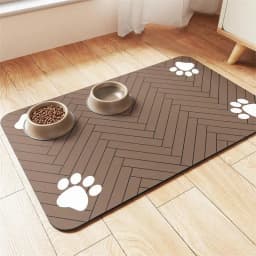 .Diatomaceous Mud Absorbent Pet Placemat For Food And Water Bowl With Waterproof Quick-Dry Rubber Backing Non-Slip Home Pet Mat