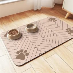 .Diatomaceous Mud Absorbent Pet Placemat For Food And Water Bowl With Waterproof Quick-Dry Rubber Backing Non-Slip Home Pet Mat