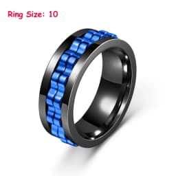 EDC Fidget Sliders Fashion Accessory Ratchet Ring Stress Relief for Adults Metal ADHD Casual Fidget Rings Haptic Coin