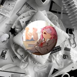 Anime D-Doki Doki Literature Club! Brooches Stylish Ornament Pins Exquisite Round Badge Bag Accessories Jewelry Gifts