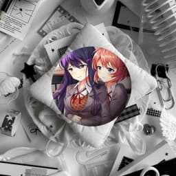 Anime D-Doki Doki Literature Club! Brooches Stylish Ornament Pins Exquisite Round Badge Bag Accessories Jewelry Gifts