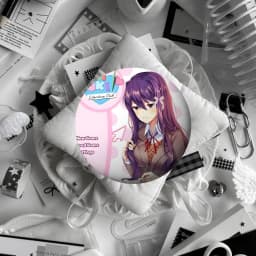 Anime D-Doki Doki Literature Club! Brooches Stylish Ornament Pins Exquisite Round Badge Bag Accessories Jewelry Gifts