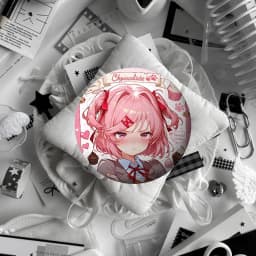 Anime D-Doki Doki Literature Club! Brooches Stylish Ornament Pins Exquisite Round Badge Bag Accessories Jewelry Gifts