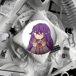 Anime D-Doki Doki Literature Club! Brooches Stylish Ornament Pins Exquisite Round Badge Bag Accessories Jewelry Gifts