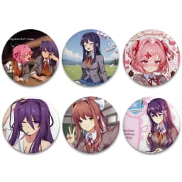 Anime D-Doki Doki Literature Club! Brooches Stylish Ornament Pins Exquisite Round Badge Bag Accessories Jewelry Gifts