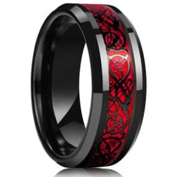Fashion Men’s Silver Color Black Stainless Steel Ring Groove Multi-Faceted Ring For Men Women Engagement Ring Anniversary Gifts