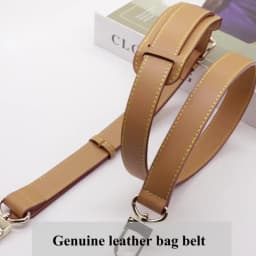 High Quality Genuine Leather Bag Strap Length 105CM-125CM Luxury Adjustable Shoulder Strap Black/Beige Women Bag Accessorie