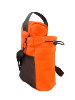 Orange Strong Magnetic Gym Water Bottle Bag - Magnet & RFID Safe Waterproof Pouch for Workout Travel