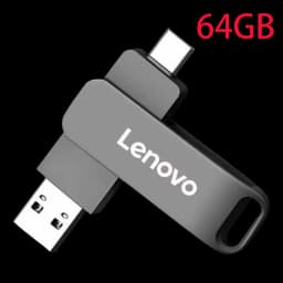 Lenovo High-Speed Type-C 2-in-1 USB Flash Drive OTG Pen Drive Memory Stick Pendrive 512GB 128GB 256GB for Phone PC Network Card