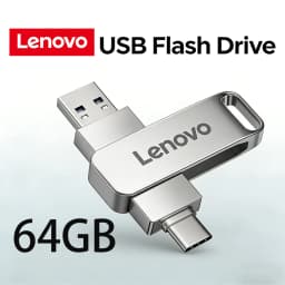 Lenovo High-Speed Type-C 2-in-1 USB Flash Drive OTG Pen Drive Memory Stick Pendrive 512GB 128GB 256GB for Phone PC Network Card