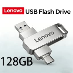 Lenovo High-Speed Type-C 2-in-1 USB Flash Drive OTG Pen Drive Memory Stick Pendrive 512GB 128GB 256GB for Phone PC Network Card