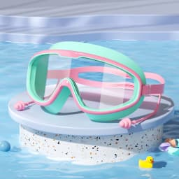 Kids Swimming Goggles Big Frame HD View Anti-fog Waterproof Children's Swim Goggles Boys and Girls Multi-color to Choose