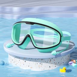Kids Swimming Goggles Big Frame HD View Anti-fog Waterproof Children's Swim Goggles Boys and Girls Multi-color to Choose