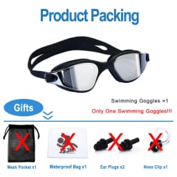 Unisex Adult Swimming Goggles – Anti-Fog Swim Glasses for Men & Women – Adjustable Silicone Waterproof Professional Swim Eyewear