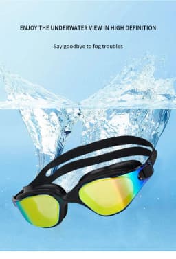 Unisex Adult Swimming Goggles – Anti-Fog Swim Glasses for Men & Women – Adjustable Silicone Waterproof Professional Swim Eyewear