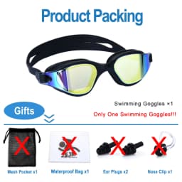 Unisex Adult Swimming Goggles – Anti-Fog Swim Glasses for Men & Women – Adjustable Silicone Waterproof Professional Swim Eyewear