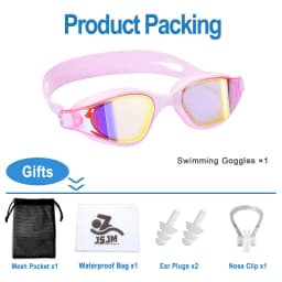 Unisex Adult Swimming Goggles – Anti-Fog Swim Glasses for Men & Women – Adjustable Silicone Waterproof Professional Swim Eyewear