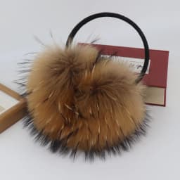New Winter Real Fox Fur Earmuffs for Women Natural Fox Fur Scarves Dual Use Genuine Warmer Plush EarMuff Outdoor Solid Fur Scarf